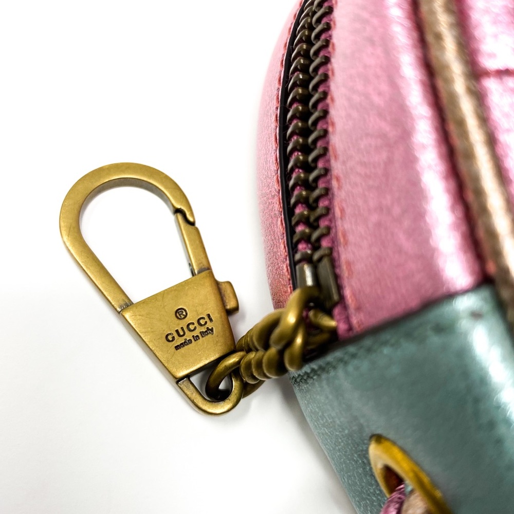 GUCCI Trapuntata Crossbody Shoulder Bag Pink Green - Picture 9 of 15